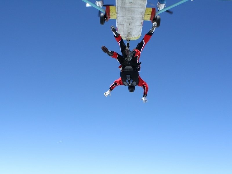 Tandemový seskok z 6 kilometrů