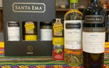 Dárkový set 2 vín z Chile + delikatesy