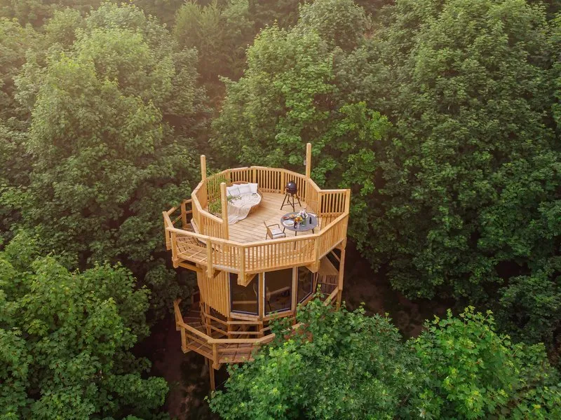 Romantický glamping na rozhledně