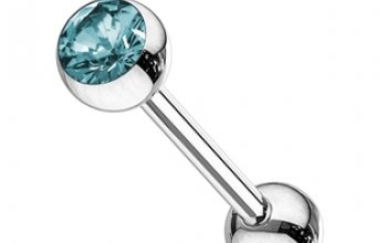 Piercing do jazyka - kamínek - PJ01016-TZ