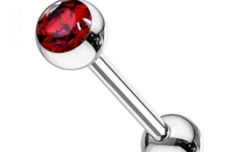 Piercing do jazyka - kamínek - PJ01016-TZ