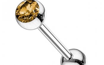 Piercing do jazyka - kamínek - PJ01016-TZ