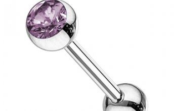 Piercing do jazyka - kamínek - PJ01016-TZ