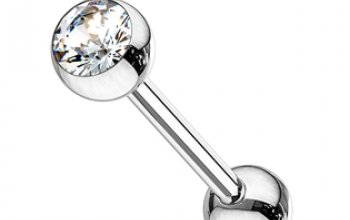 Piercing do jazyka - kamínek - PJ01016-TZ