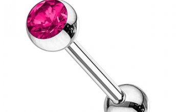 Piercing do jazyka - kamínek - PJ01016-TZ