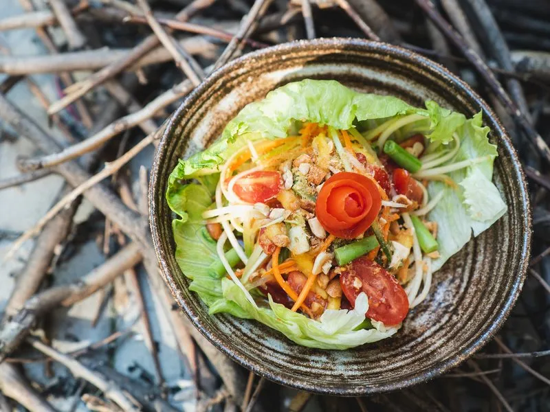 Asijské veganské degustační menu pro dva