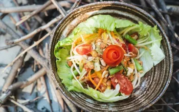 Asijské veganské degustační menu pro dva
