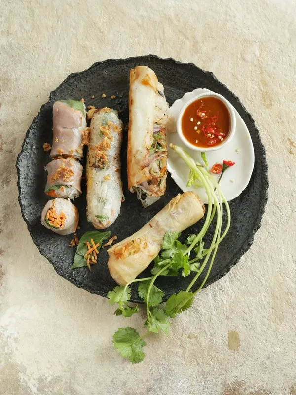 Asijské veganské degustační menu pro dva