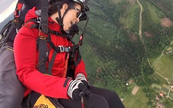 Tandem paragliding: Termický let