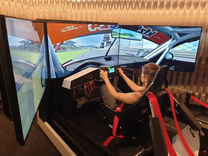 Profesionální simulátor závodních automobilů - WRC Rallye Car, GT3 nebo Formule 1