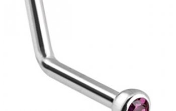 Zahnutý piercing do nosu - N01149-A