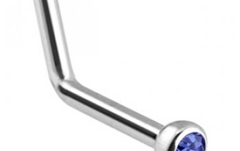 Zahnutý piercing do nosu - N01149-A