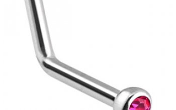 Zahnutý piercing do nosu - N01149-A