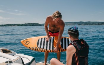 Wakesurf a efoil se světovým rekordmanem na Lago di Garda