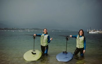 Wakesurf a efoil se světovým rekordmanem na Lago di Garda