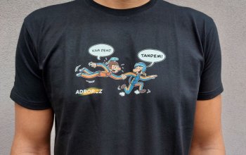 Vtipné tričko Adrop: Kamdem? Tandem!