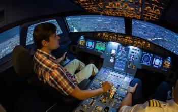 Autentický simulátor letu v Aibusu A320: Praha