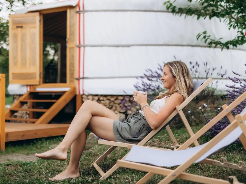 Glamping v boho jurtě u Břeclavi