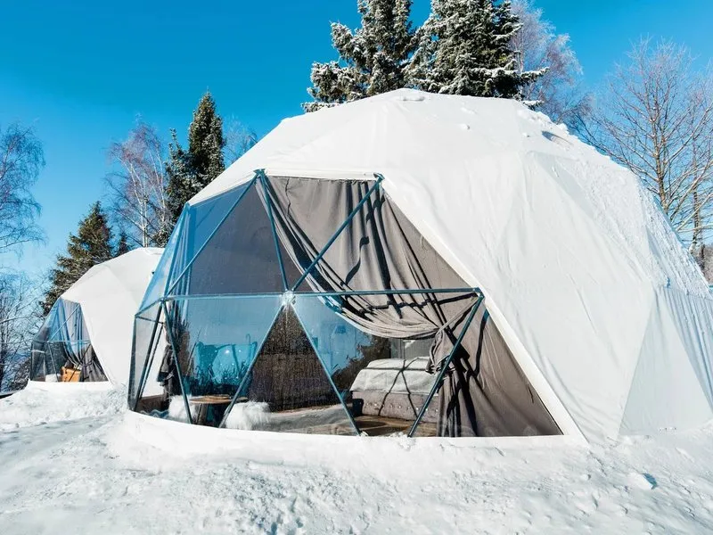Glamping v kopuli v Beskydech