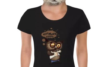 Vtipné tričko Bastard: Potřebuju víc kafe