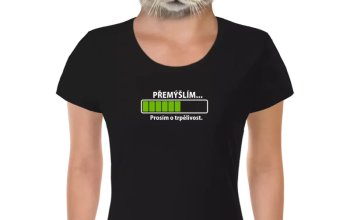 Vtipné tričko Bastard: Přemýšlím