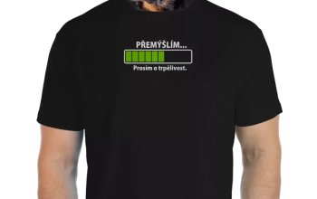 Vtipné tričko Bastard: Přemýšlím