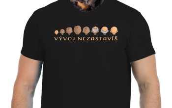 Vtipné tričko Bastard: Vývoj nezastavíš