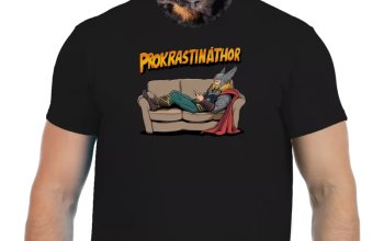 Vtipné tričko Bastard: ProkrastináThor