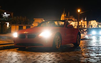 Jízda historickým centrem Prahy v červeném BMW Z4