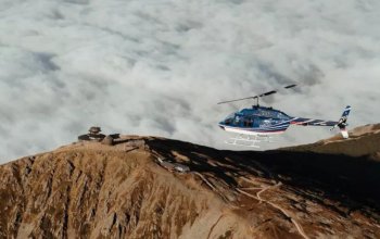 Zimní zážitkový vyhlídkový let vrtulníkem