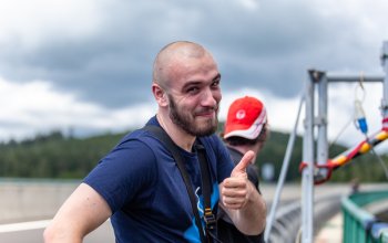 Bungee jumping z nejvyššího mostu ČR