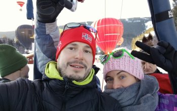 Zimní vyhlídkový let balonem