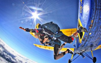 Tandemový seskok padákem