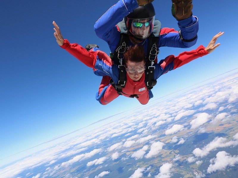 Tandemový seskok padákem