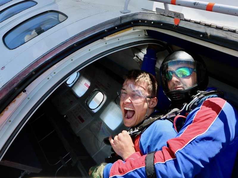 Tandemový seskok padákem