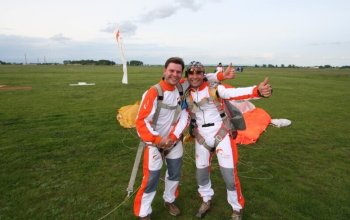 Tandemový seskok z 6 kilometrů