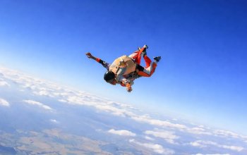 Tandemový seskok z 6 kilometrů