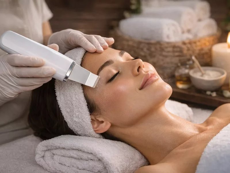 Ultrazvukové čištění pleti se sérem a maskou v Praze
