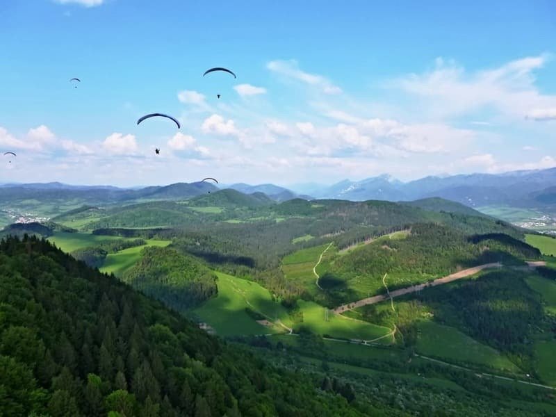 Tandem paragliding po celé ČR jako dárek