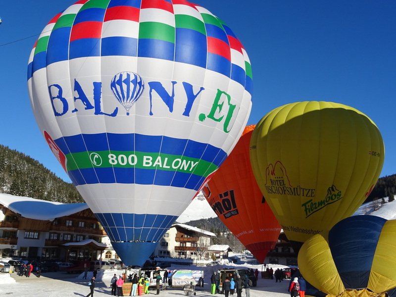 Zimní vyhlídkový let balonem