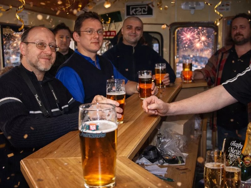 Silvestrovská vyjížďka zvláštním vlakem