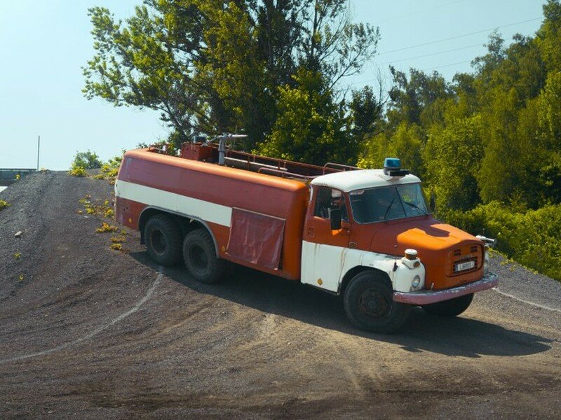 Jízda hasičským veteránem Tatra 148 v Ostravě