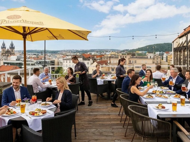 Dárkový voucher do rooftop restaurace v centru Prahy