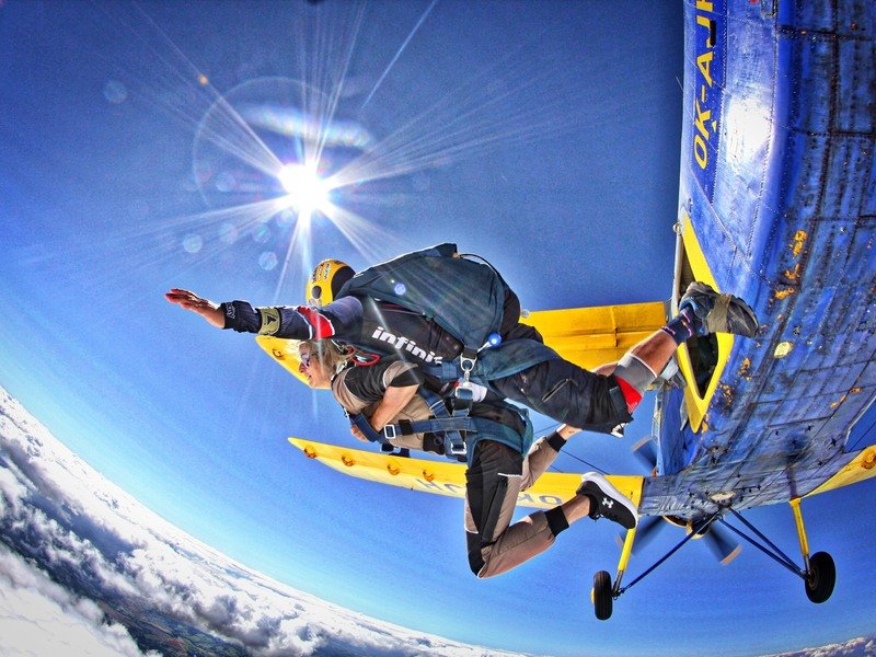 Tandemový seskok padákem