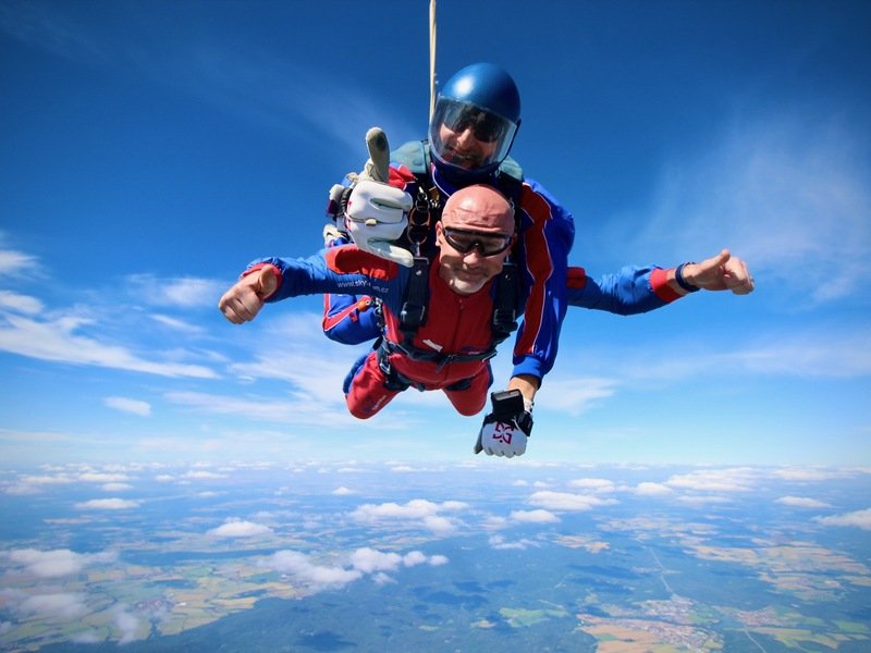Tandemový seskok padákem