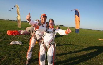 Tandemový seskok z 6 kilometrů