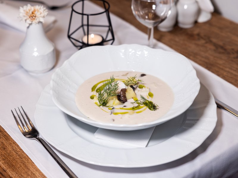 Čtyřchodové menu v restauraci Rendlík