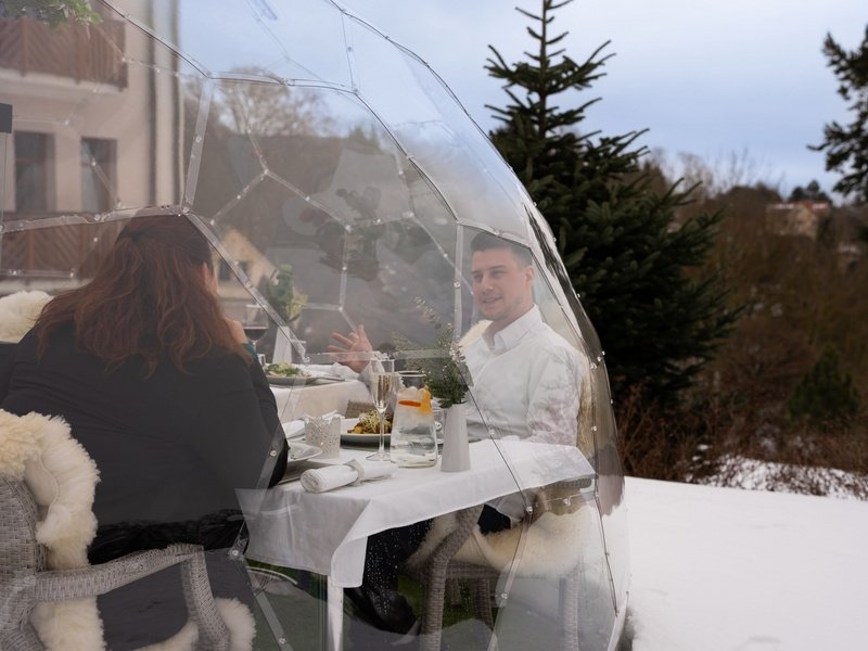 Zážitkové menu v iglú s výhledem na Krušné hory