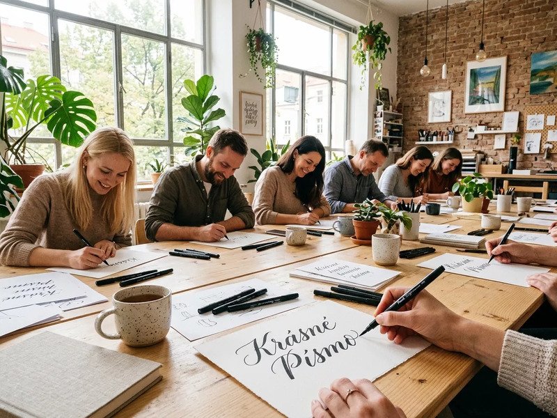 Workshop moderní kaligrafie: Kreativní odpočinek v Praze