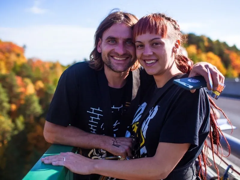 Bungee jumping z nejvyššího mostu ČR